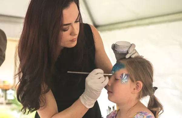 Face painting with CJ and Lorissa Julianus 