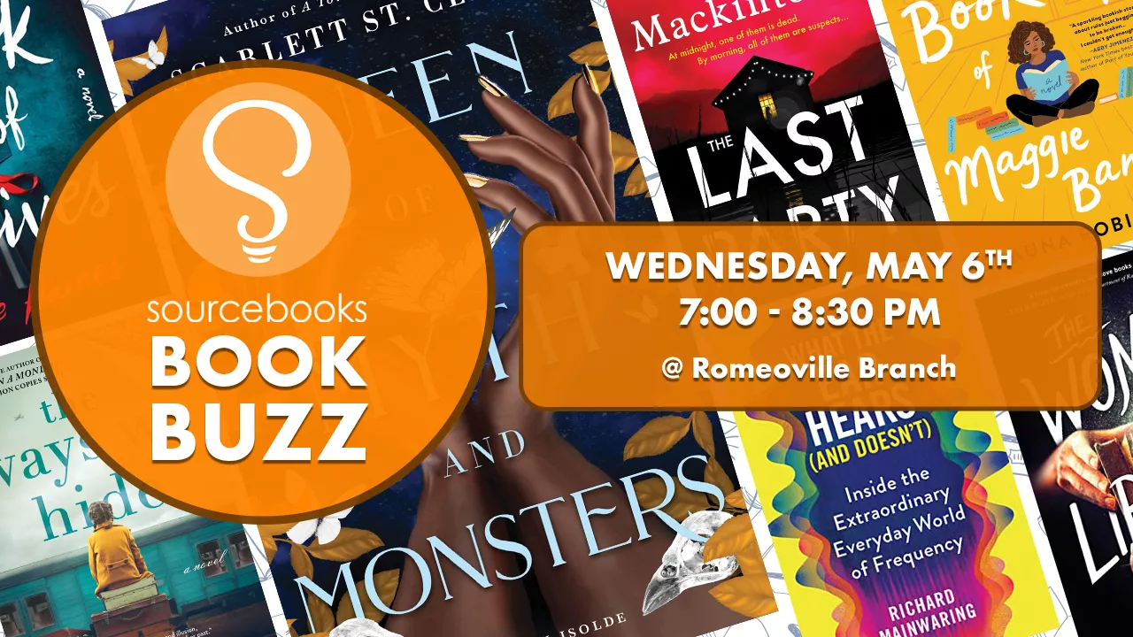Sourcebooks Book Buzz prom in Meeting Room A Wednesday, May 6, 2026 7:00pm–8:30pm